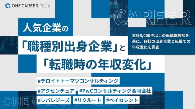 職種別出身企業と転職時の年収変化